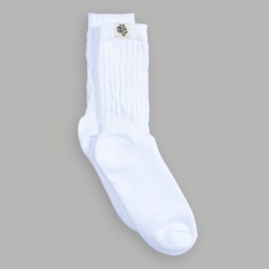 Wolf Patch V2 Comfy Socks in White