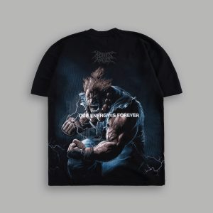 Darc Akuma Side By Side Series Premium Oversized Tee in Black