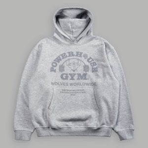 Powerhouse of the Wolves Pierce Hoodie in Light Athletic Gray