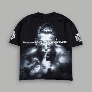 Yates Forever Grunge Mid-Length Raw Hem Tee in Black