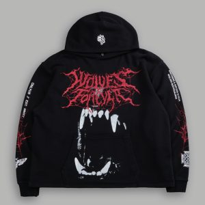 Blood Thirsty Webs Moaty Hoodie in Black