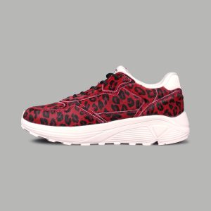 Run-1 Shoes in Red Leopard/Cloud Pink