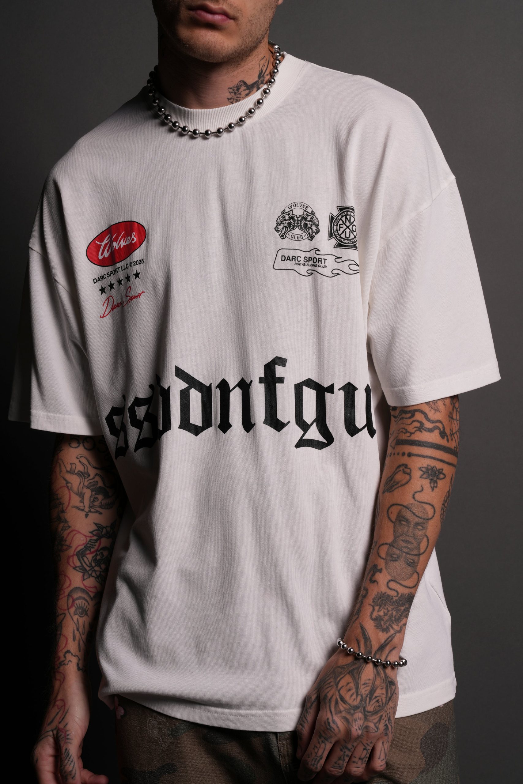 Us Forever Premium Oversized Tee in Cream - Image 4