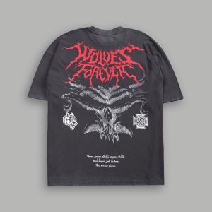 Feed the Beast Premium Oversized Tee in Wolf Gray