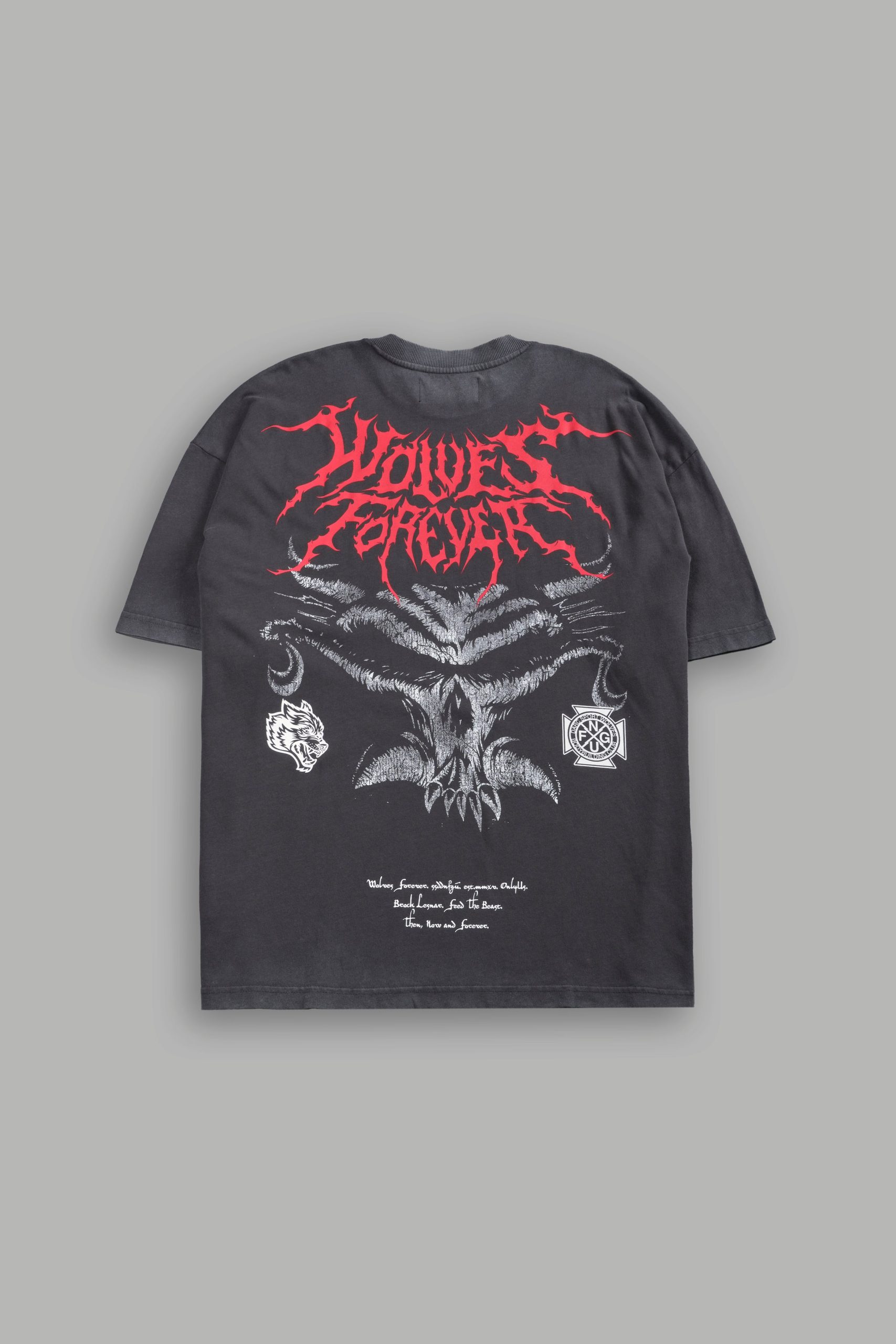 Feed the Beast Premium Oversized Tee in Wolf Gray