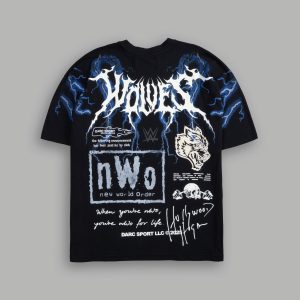 For Life Premium Oversized Tee in Black/Blue