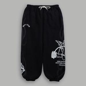 Powerhouse of the Cherub Unisex Lightweight Lounger Sweat Pants in Black Drift Wash