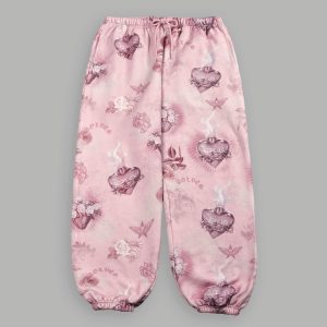 Sacred Path Unisex Lightweight Lounger Sweat Pants in Corazon de Devocion Tonal