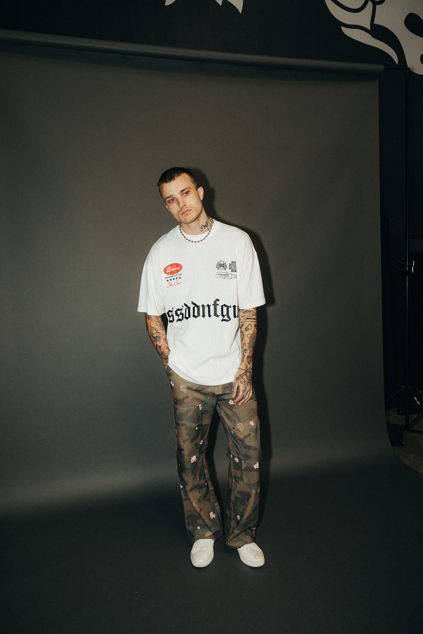 Us Forever Premium Oversized Tee in Cream - Image 7