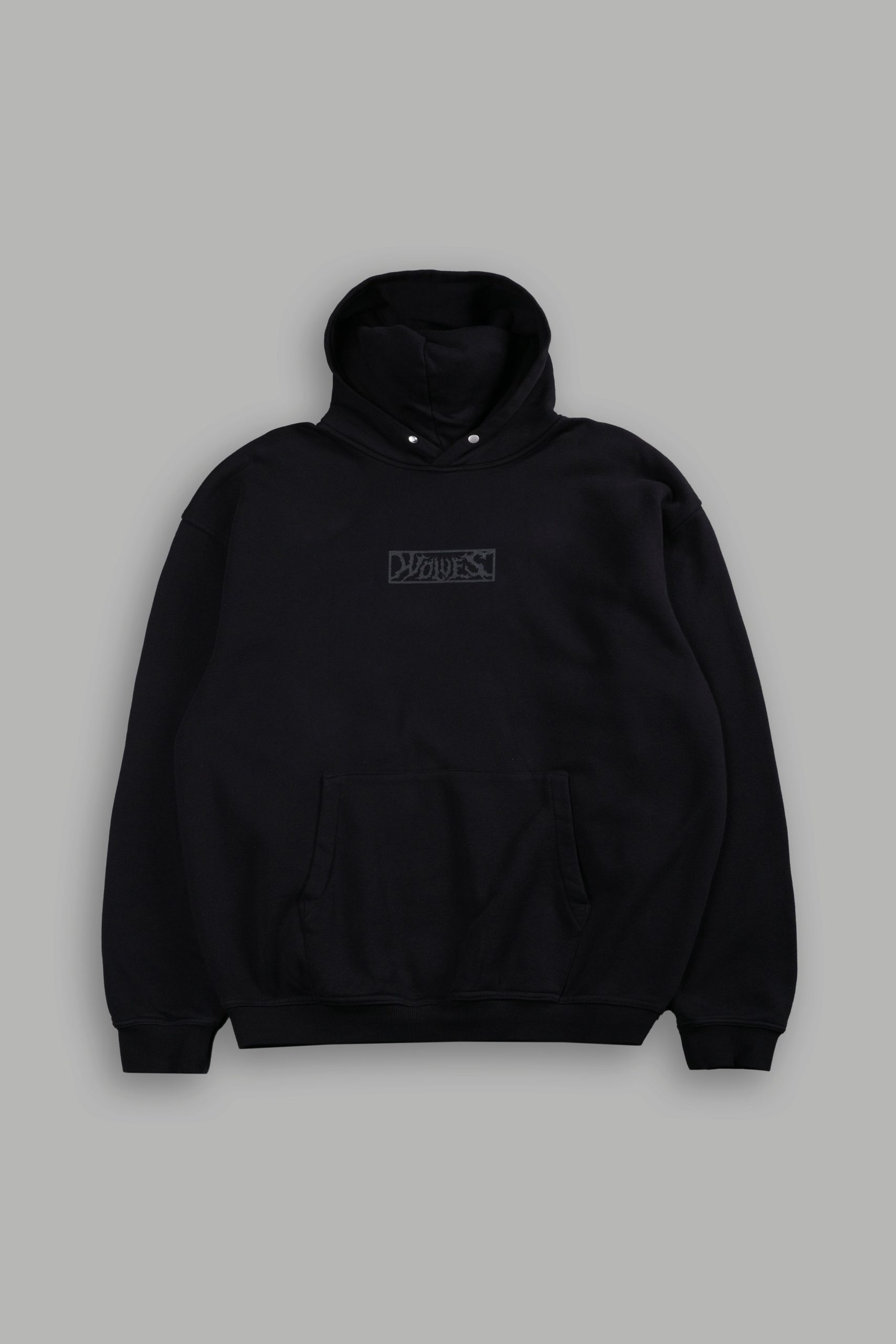 Punisher Box Cut Pierce Hoodie in Black - Image 3