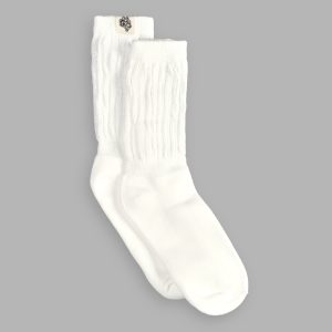 Wolf Patch V2 Comfy Socks in Cream