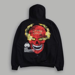Stone Cold Pierce Hoodie in Black