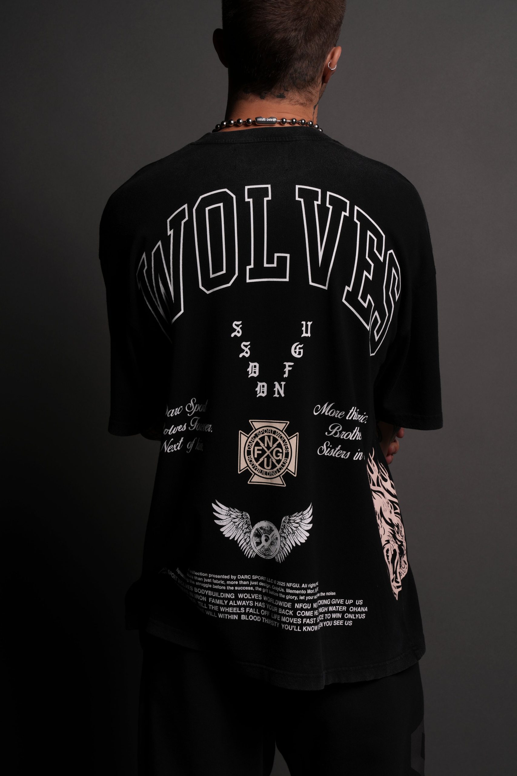 Our Lineage Premium Oversized Tee in Black - Image 4