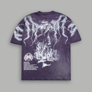 The Last Ride Premium Oversized Tee in Phantom Purple Sun Fade