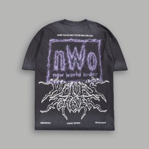 NWO Lightning Premium Oversized Tee in Wolf Gray Drift Wash