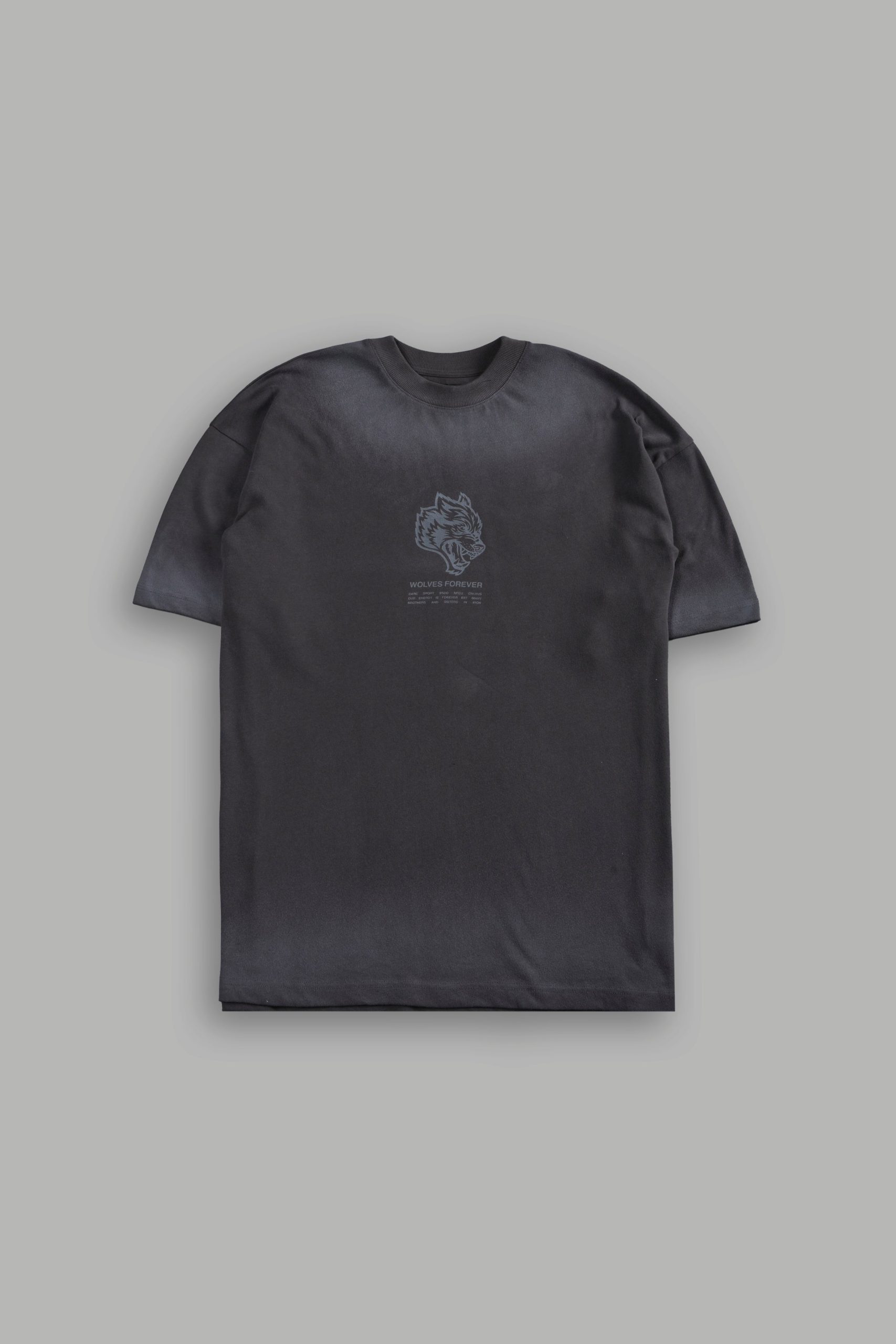 Wolves Have Your Back Unisex Premium Oversized Tee in Wolf Gray Drift Wash - Image 2