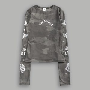FRVR in the Stars Eden L/S Tee in Lush Vintage Woodland Camo