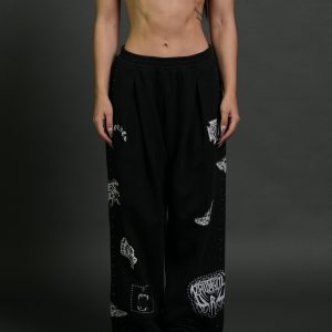 Give it Your All Yara Pleated Sweat Pants in Black