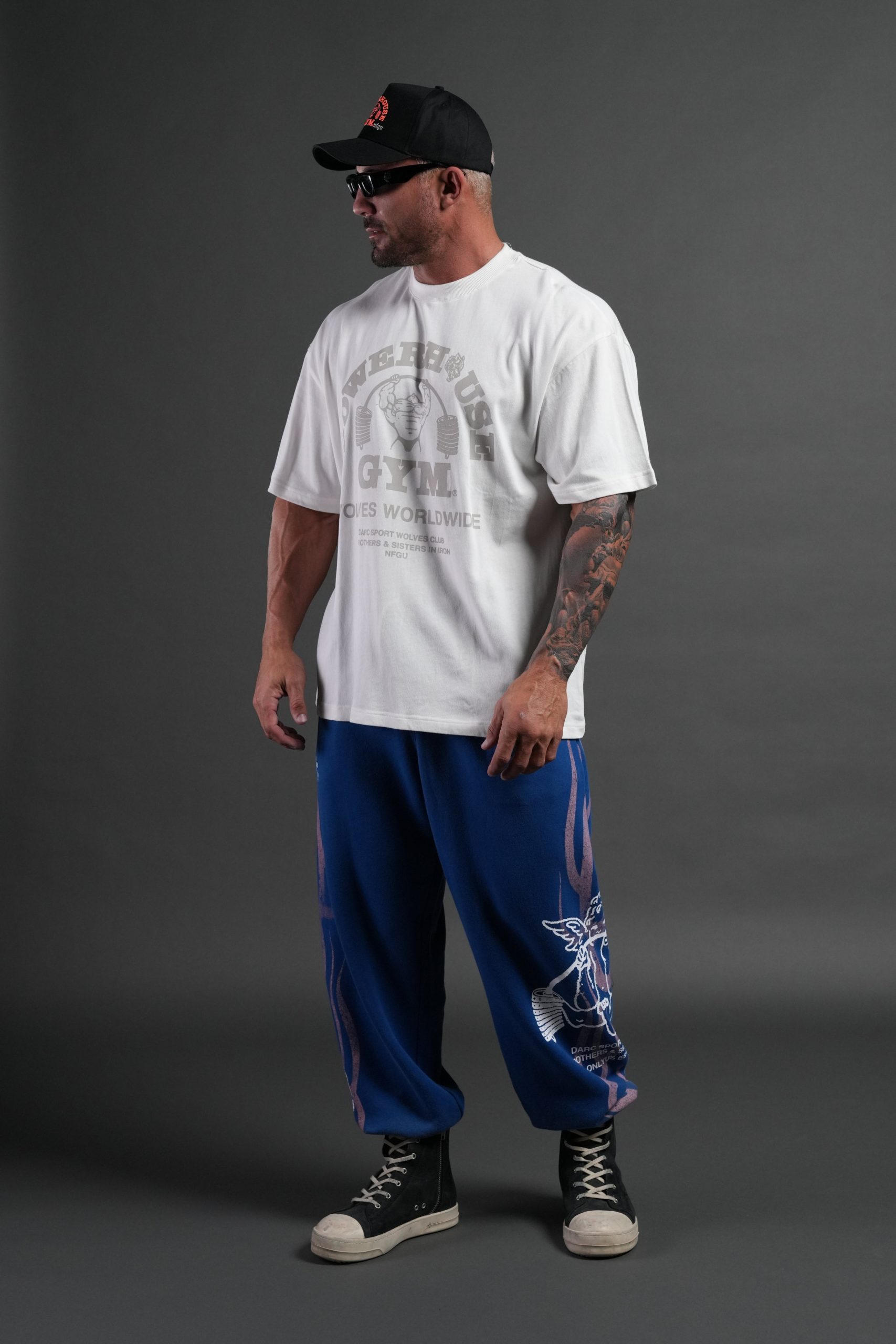 Powerhouse of the Wolves Premium Oversized Tee in Cream - Image 5