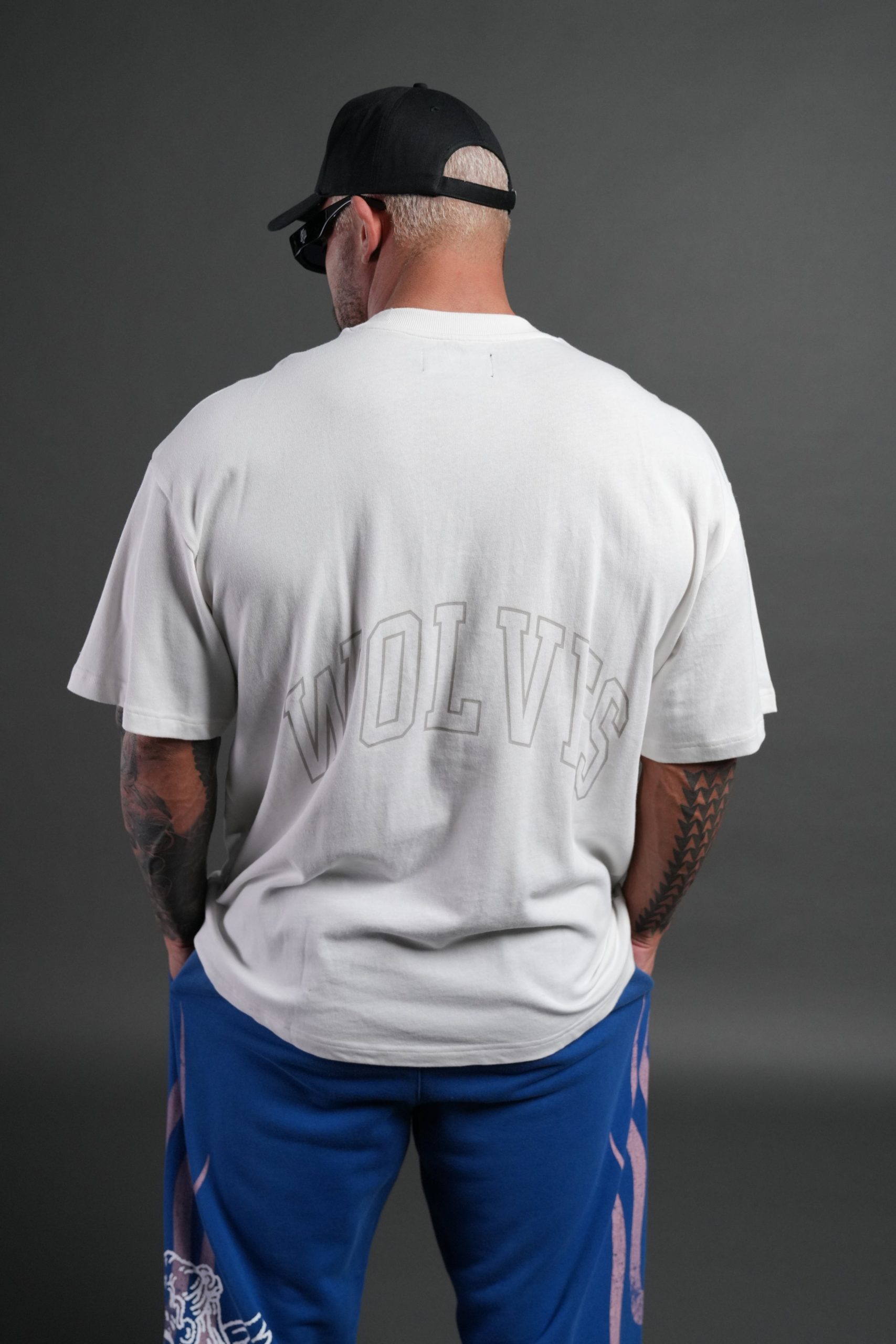 Powerhouse of the Wolves Premium Oversized Tee in Cream - Image 2
