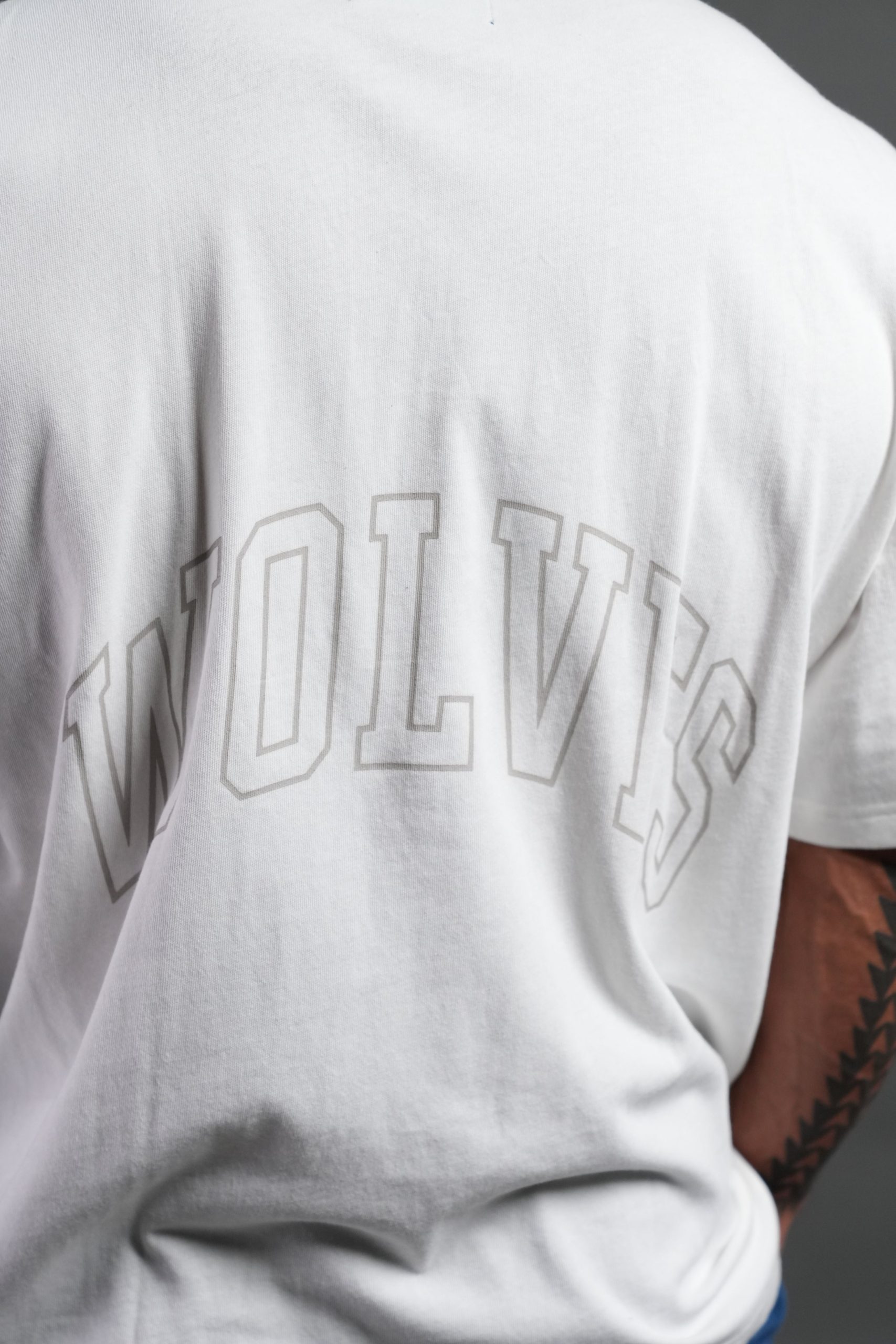 Powerhouse of the Wolves Premium Oversized Tee in Cream - Image 8