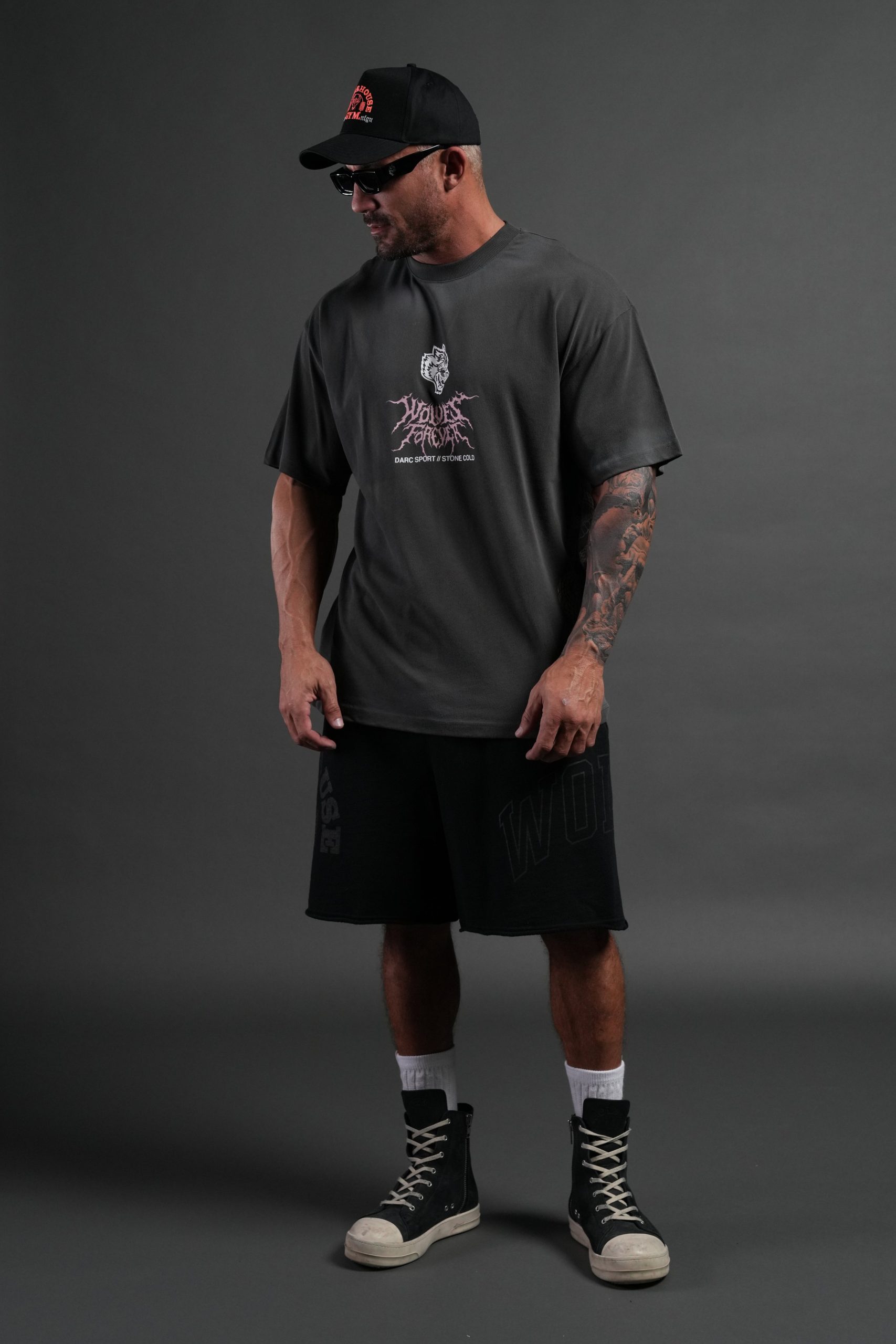 Stone Cold Law Premium Oversized Tee in Wolf Gray Drift Wash - Image 5