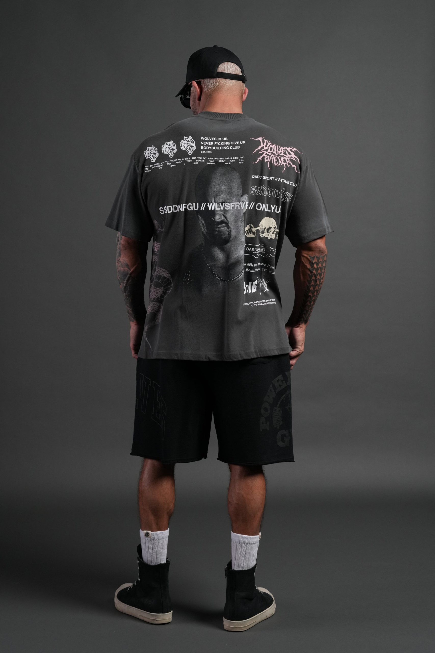 Stone Cold Law Premium Oversized Tee in Wolf Gray Drift Wash - Image 6