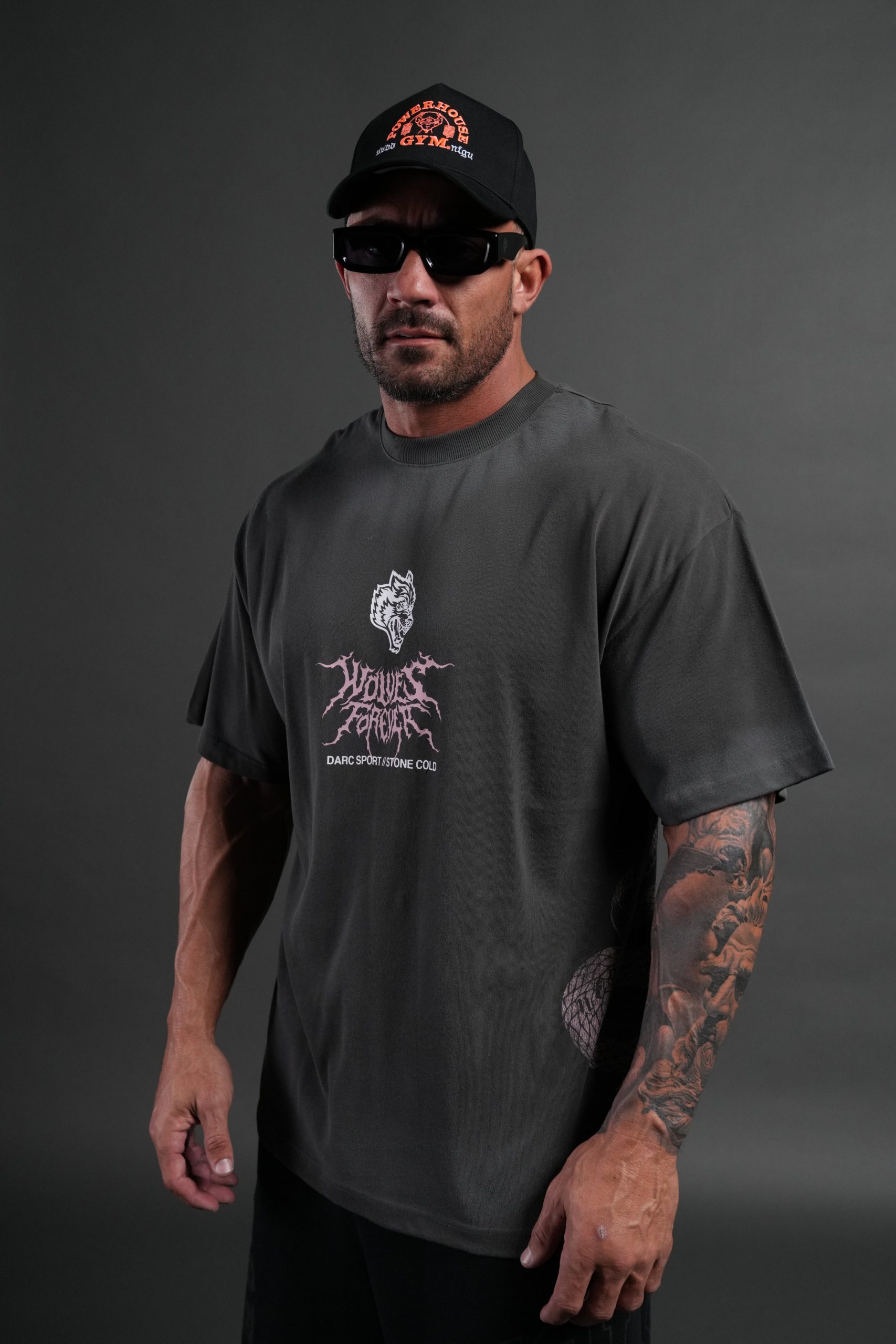 Stone Cold Law Premium Oversized Tee in Wolf Gray Drift Wash - Image 2