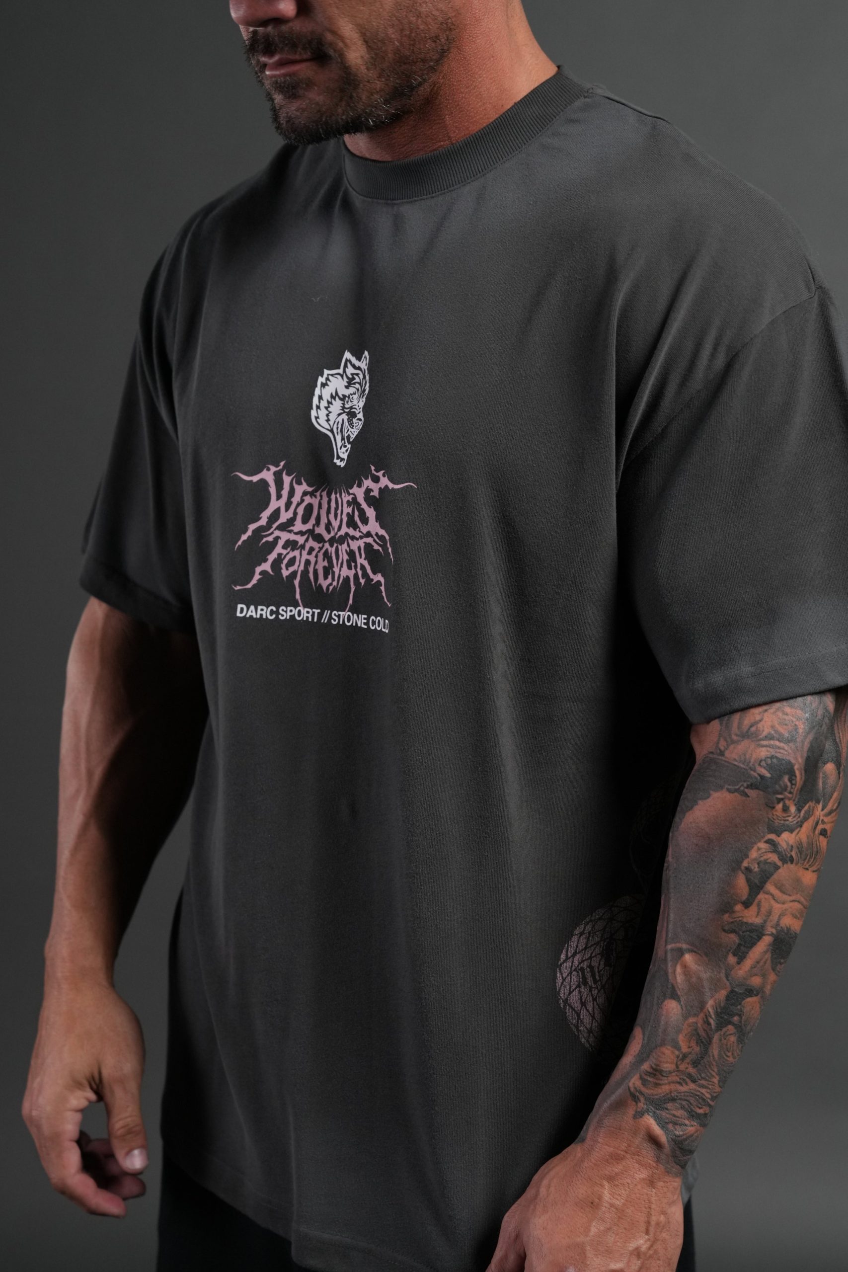 Stone Cold Law Premium Oversized Tee in Wolf Gray Drift Wash - Image 7