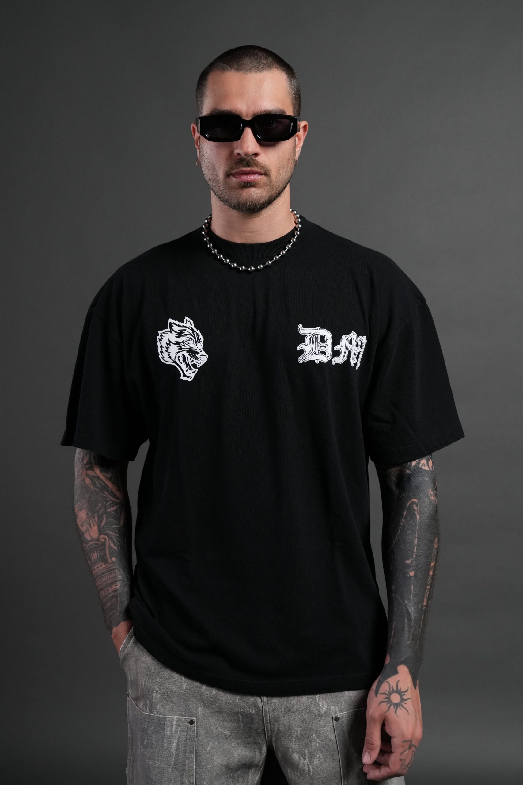 Darc Dom Premium Oversized Tee in Black - Image 2