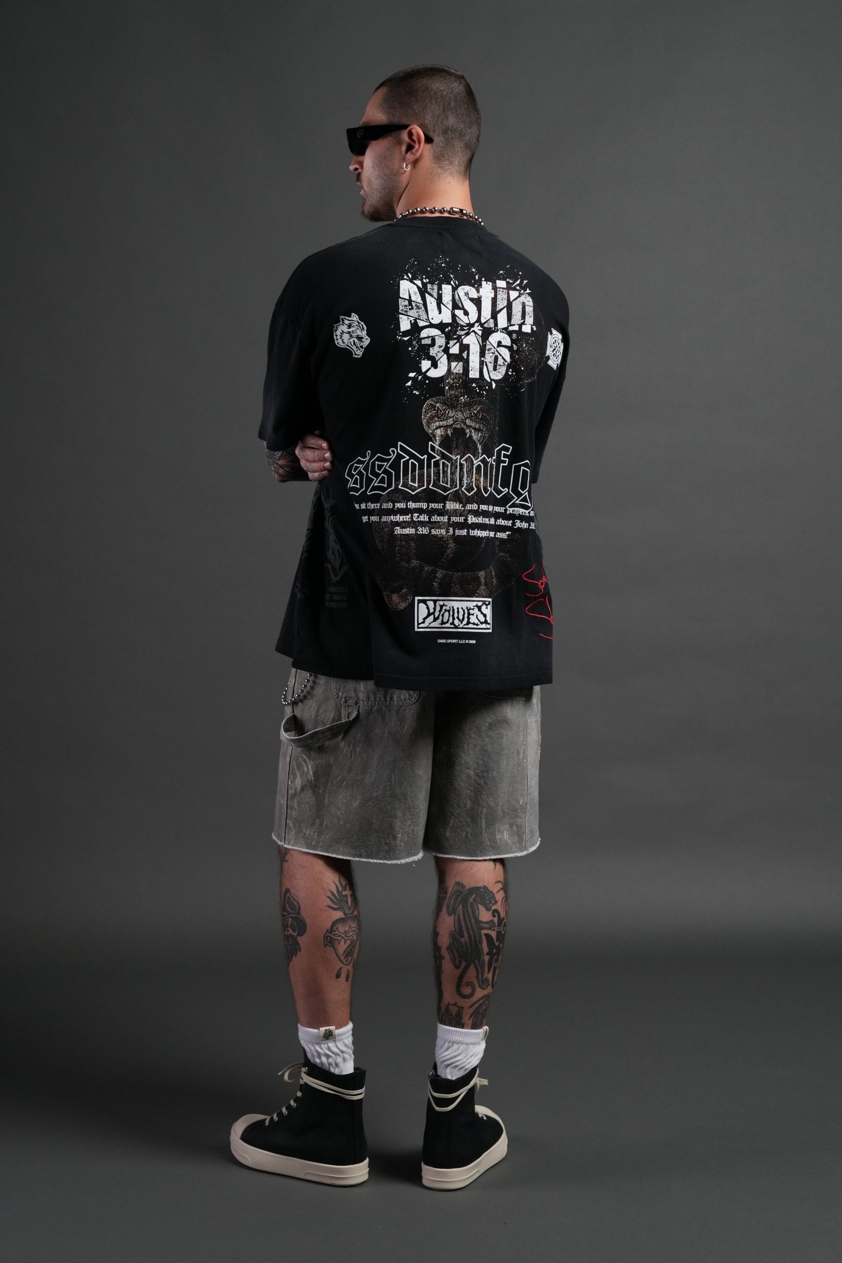 Raise Hell Premium Oversized Tee in Black Drift Wash - Image 6