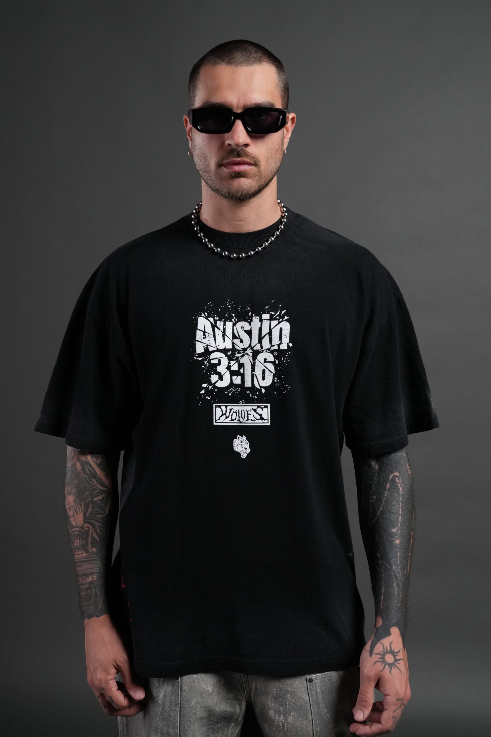 Raise Hell Premium Oversized Tee in Black Drift Wash - Image 2