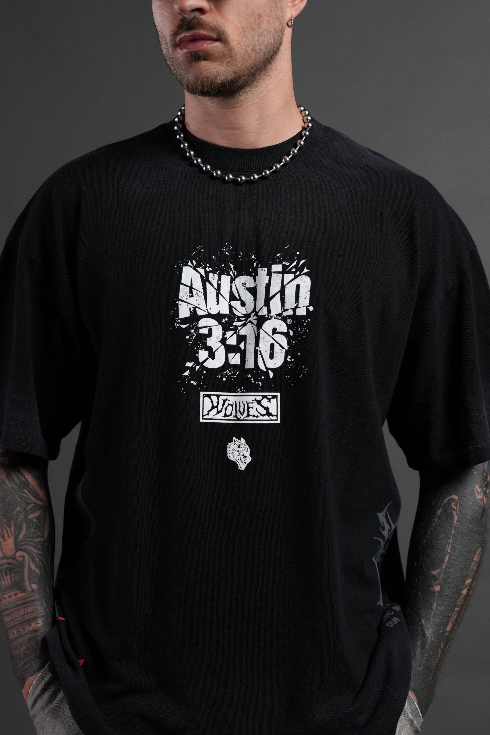 Raise Hell Premium Oversized Tee in Black Drift Wash - Image 7