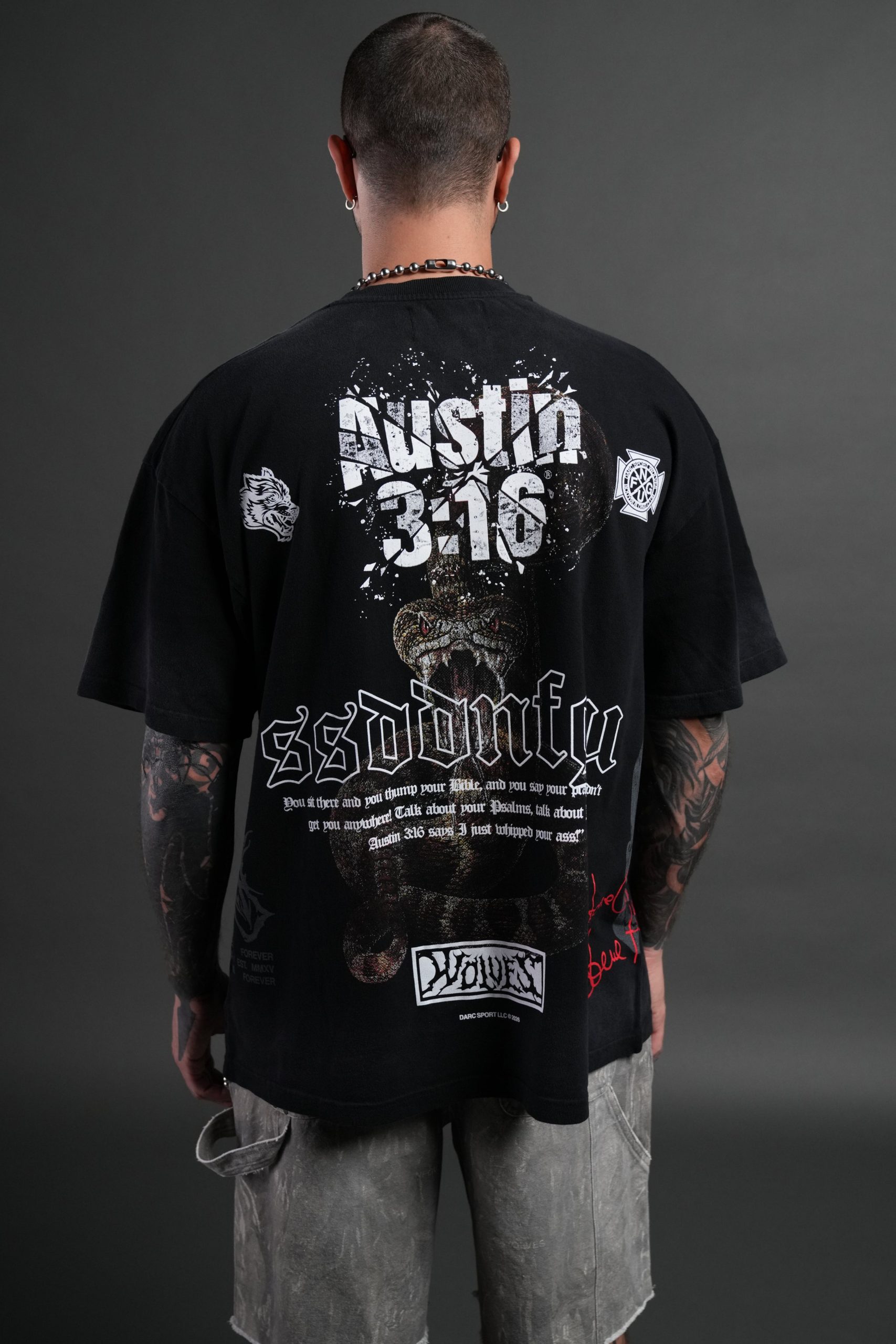 Raise Hell Premium Oversized Tee in Black Drift Wash - Image 4