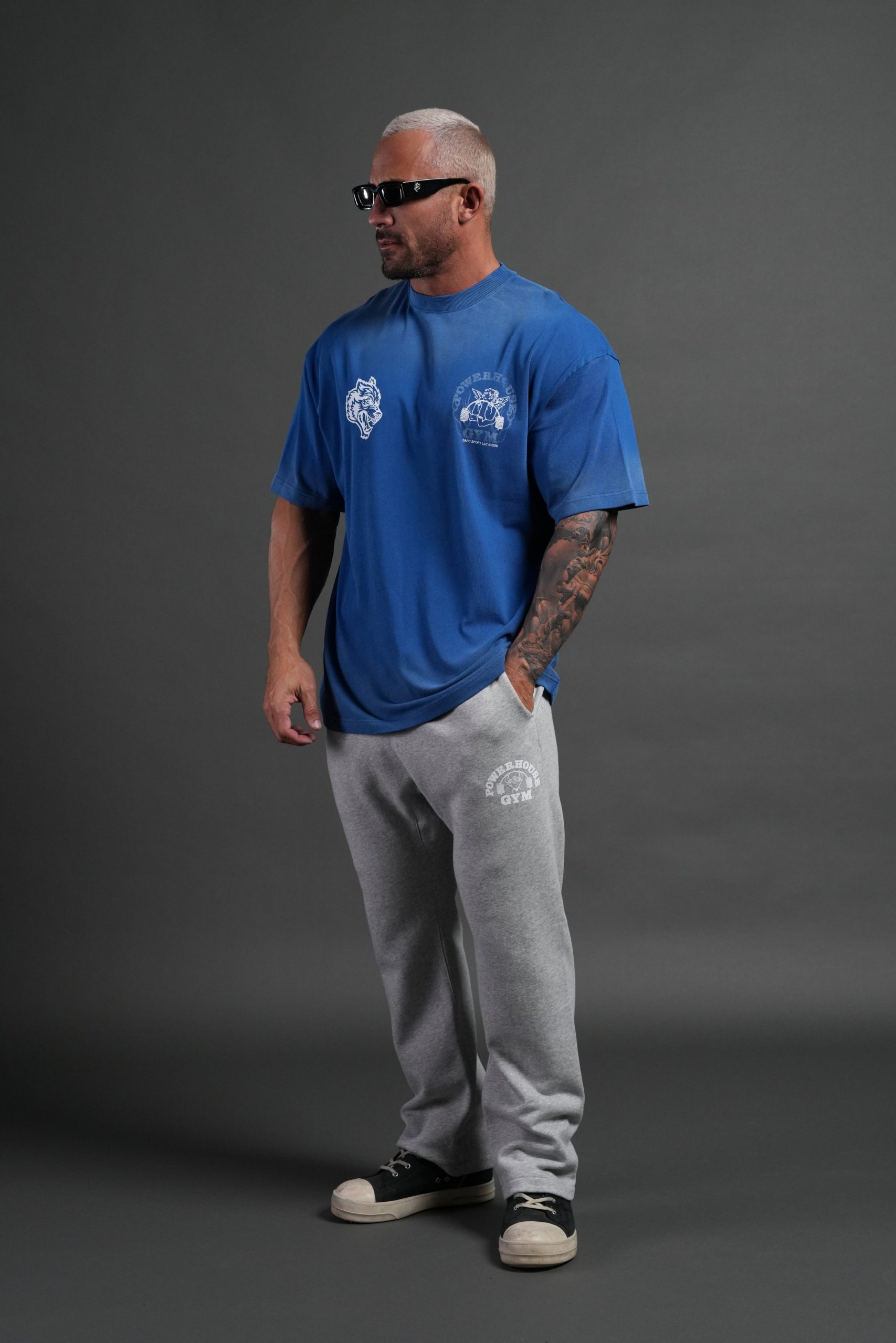 Powerhouse X Wolves Bigelow Sweat Pants in Light Athletic Gray - Image 6