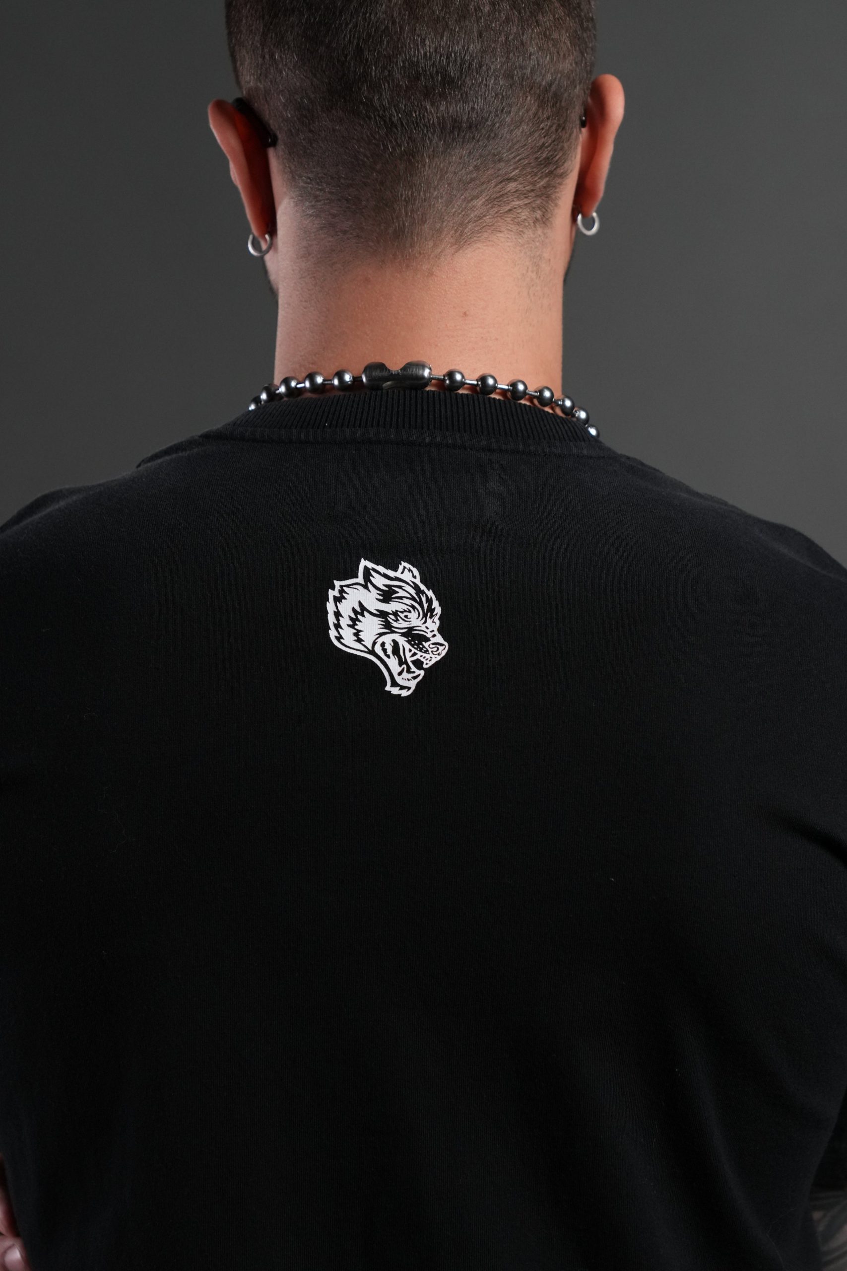 Stone Cold Forever Grunge Mid-Length Raw Hem Tee in Black Drift Wash - Image 8