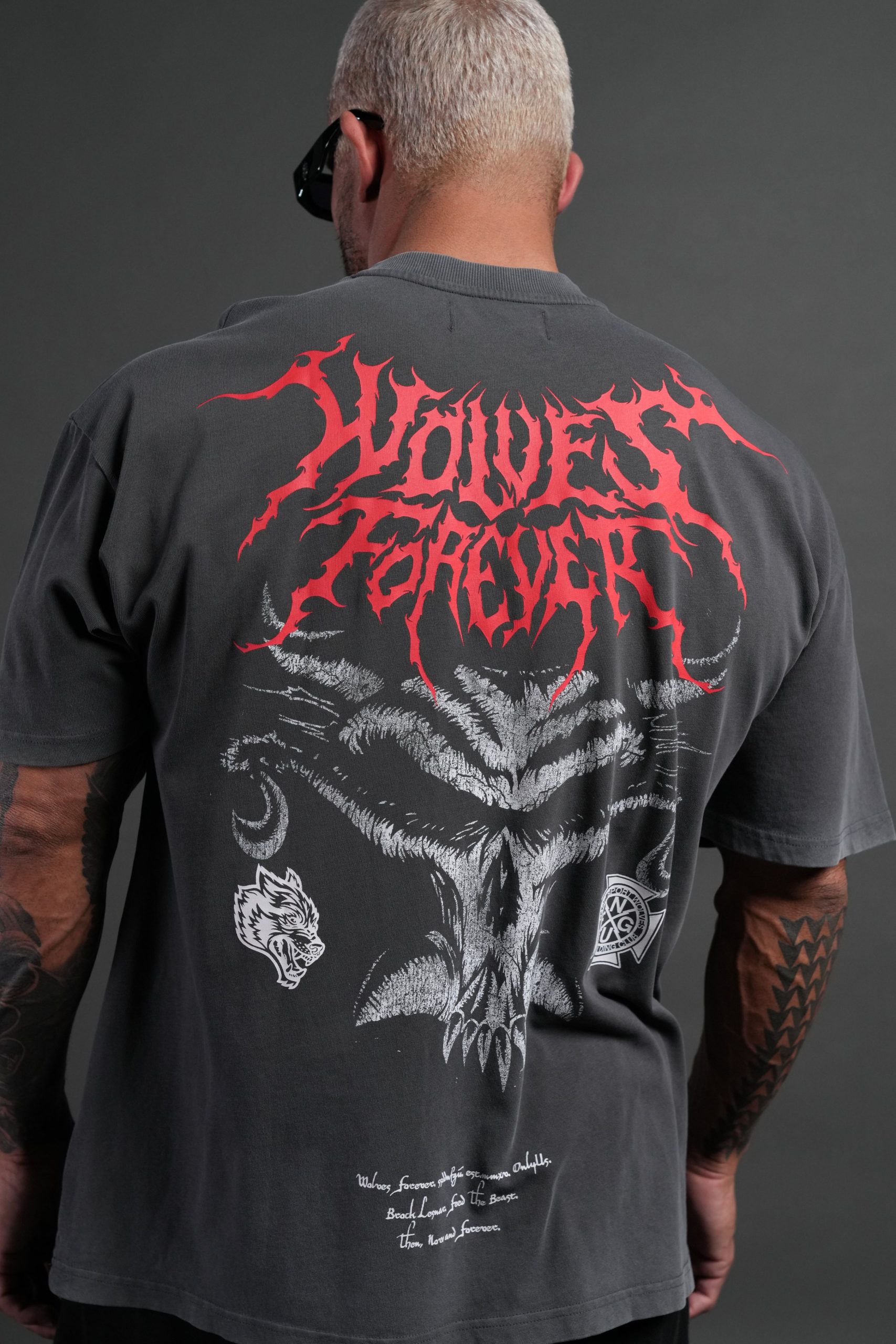 Feed the Beast Premium Oversized Tee in Wolf Gray - Image 6