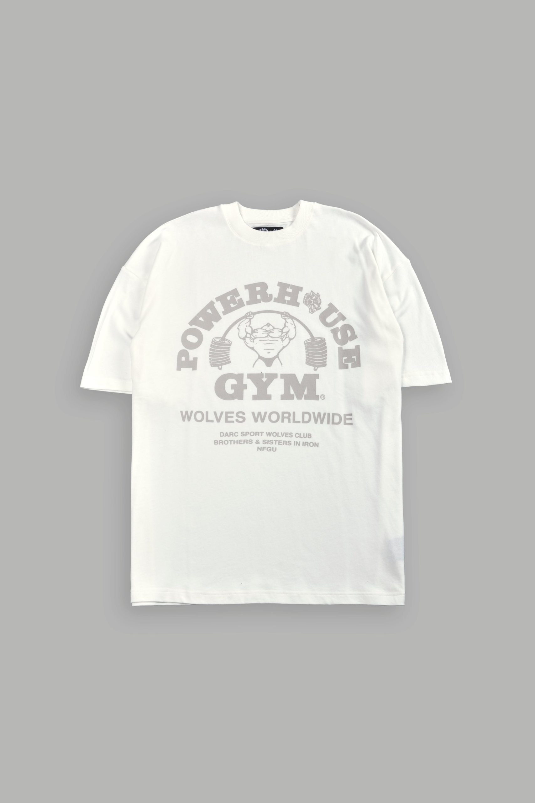 Powerhouse of the Wolves Premium Oversized Tee in Cream