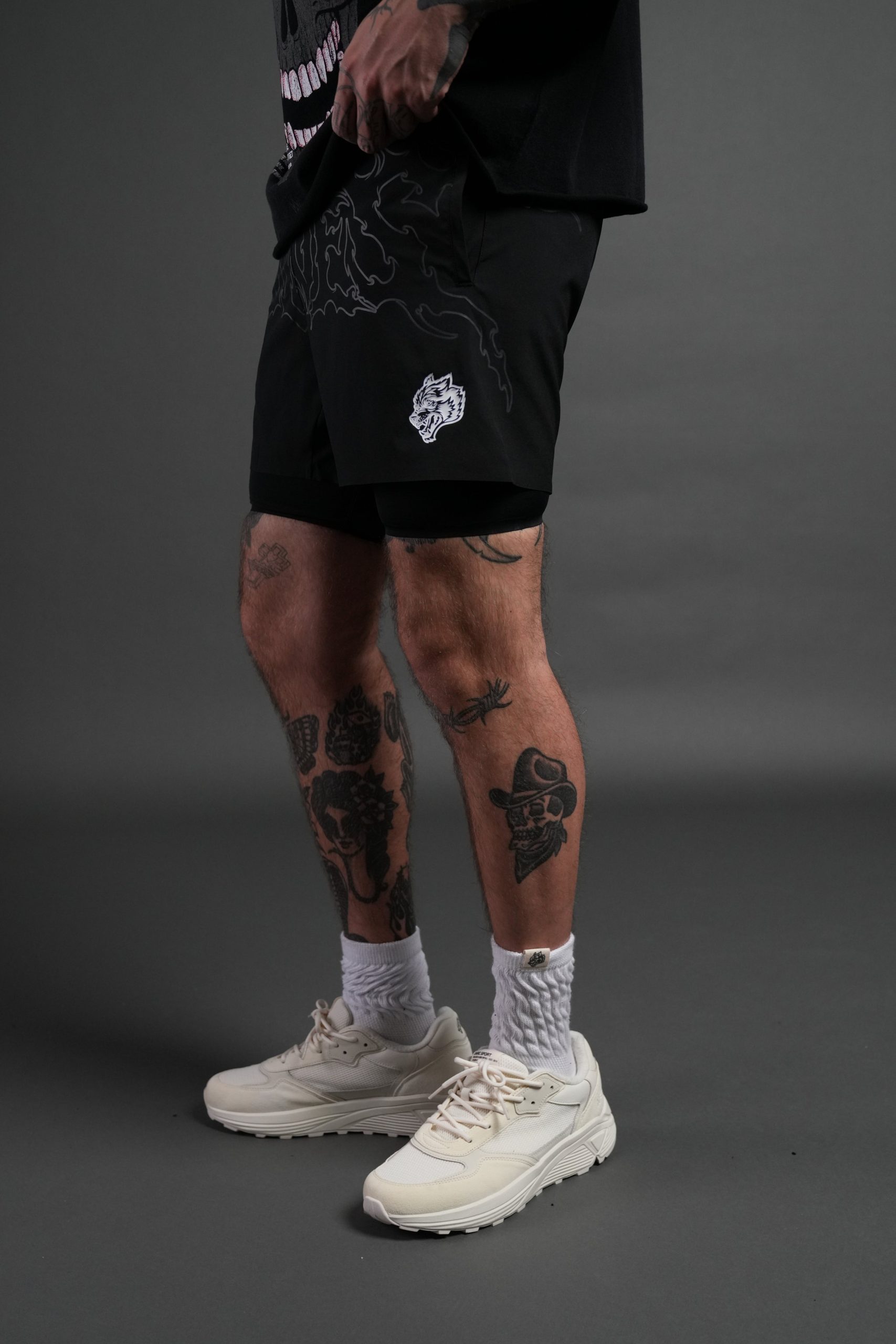 WLVS NFGU Compression Shorts in Black - Image 4
