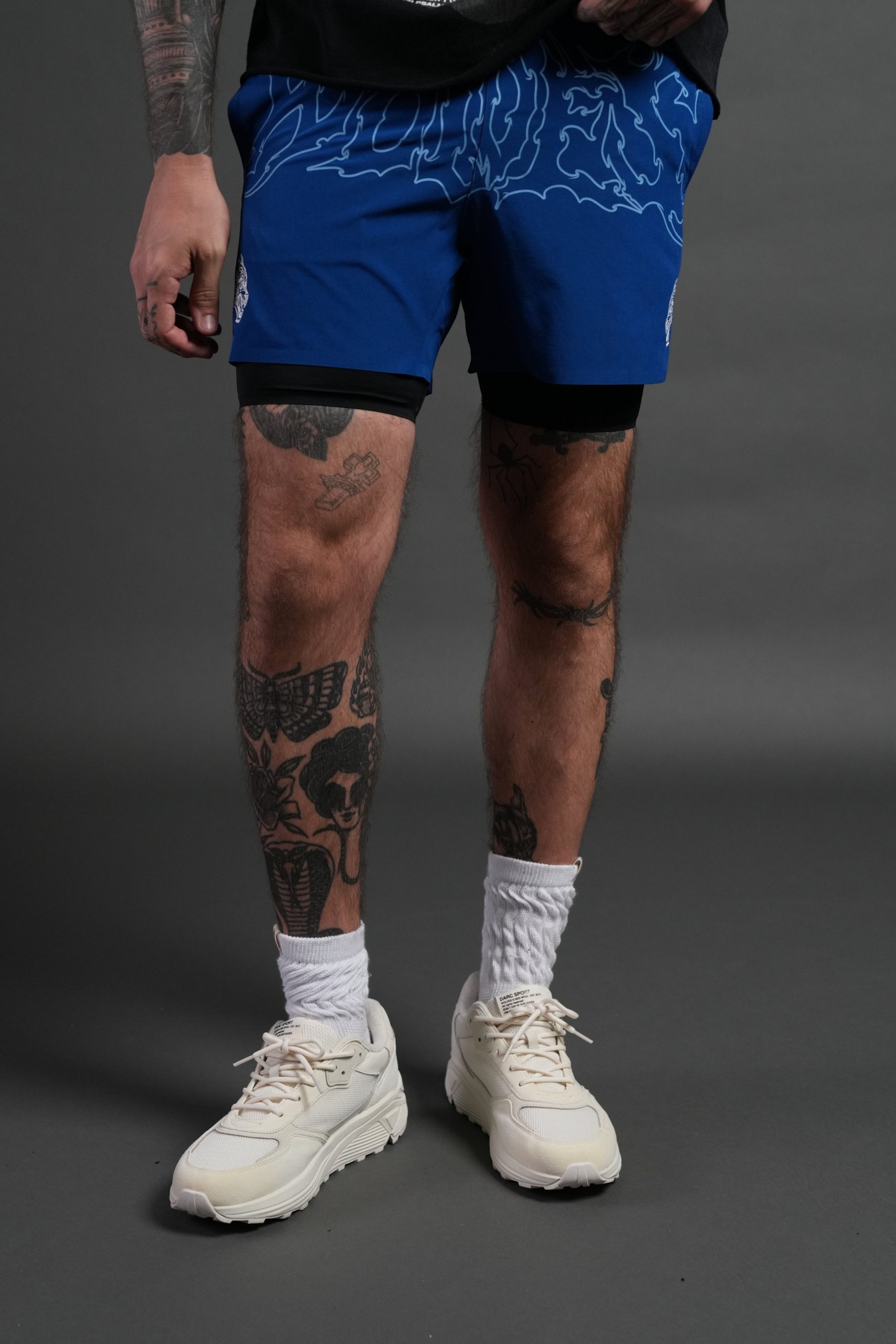 WLVS NFGU Compression Shorts in Darc Cobalt - Image 2