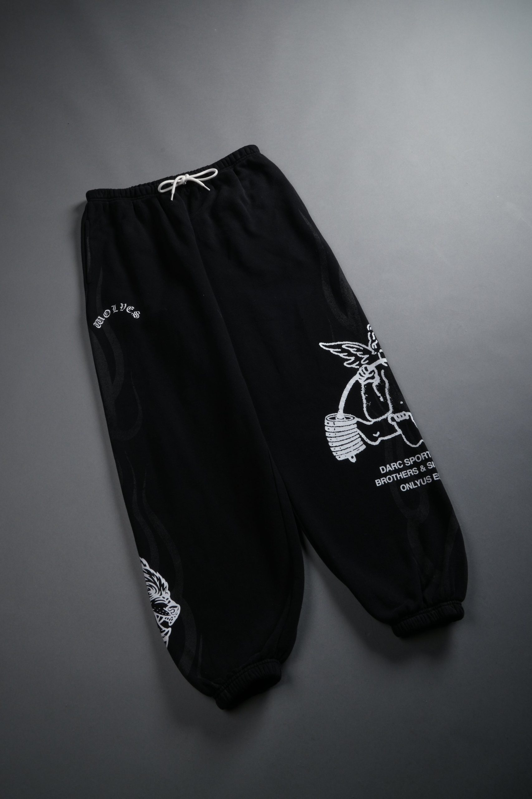 Powerhouse of the Cherub Unisex Lightweight Lounger Sweat Pants in Black Drift Wash - Image 11