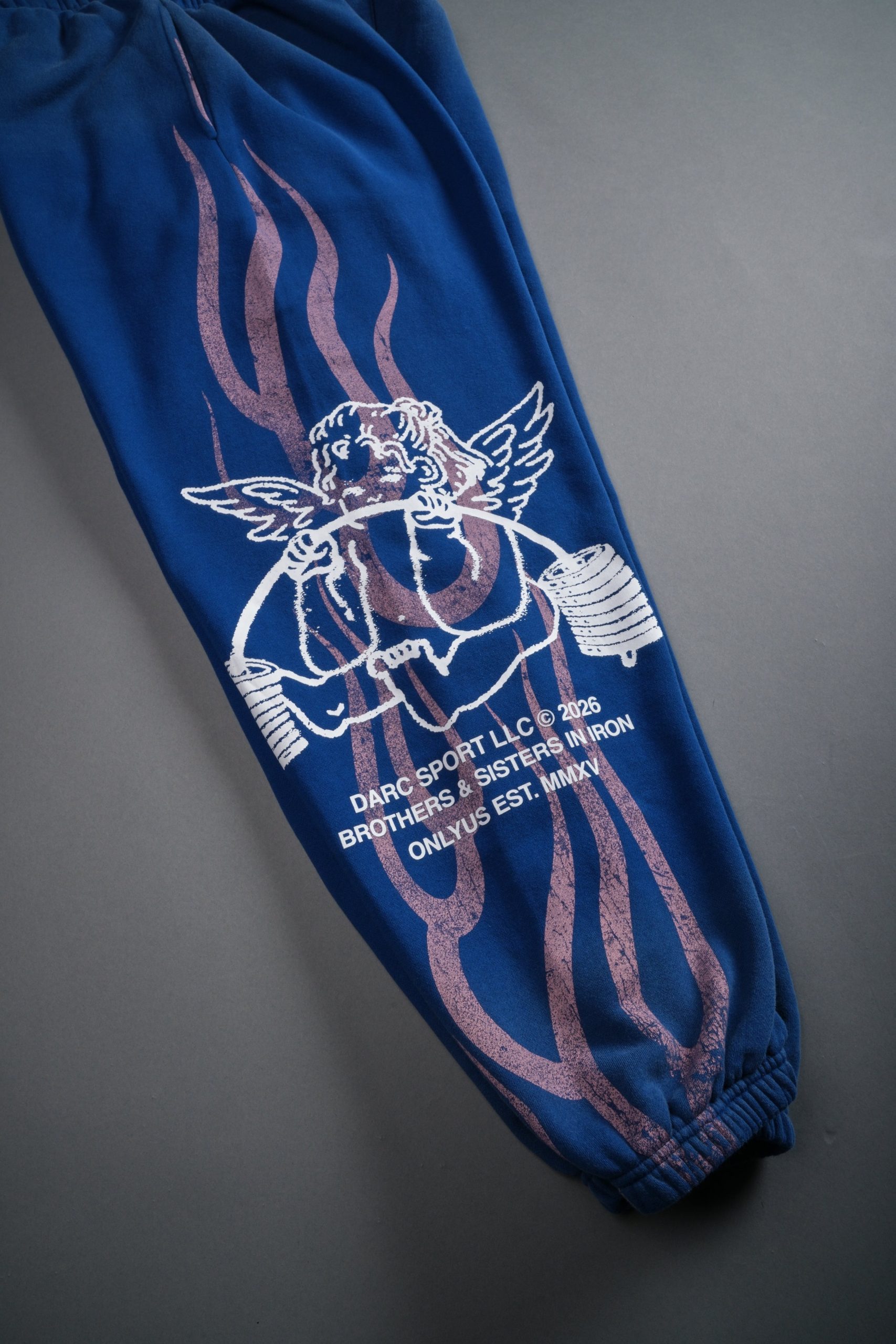 Powerhouse of the Cherub Unisex Lightweight Lounger Sweat Pants in Darc Cobalt Drift Wash - Image 17