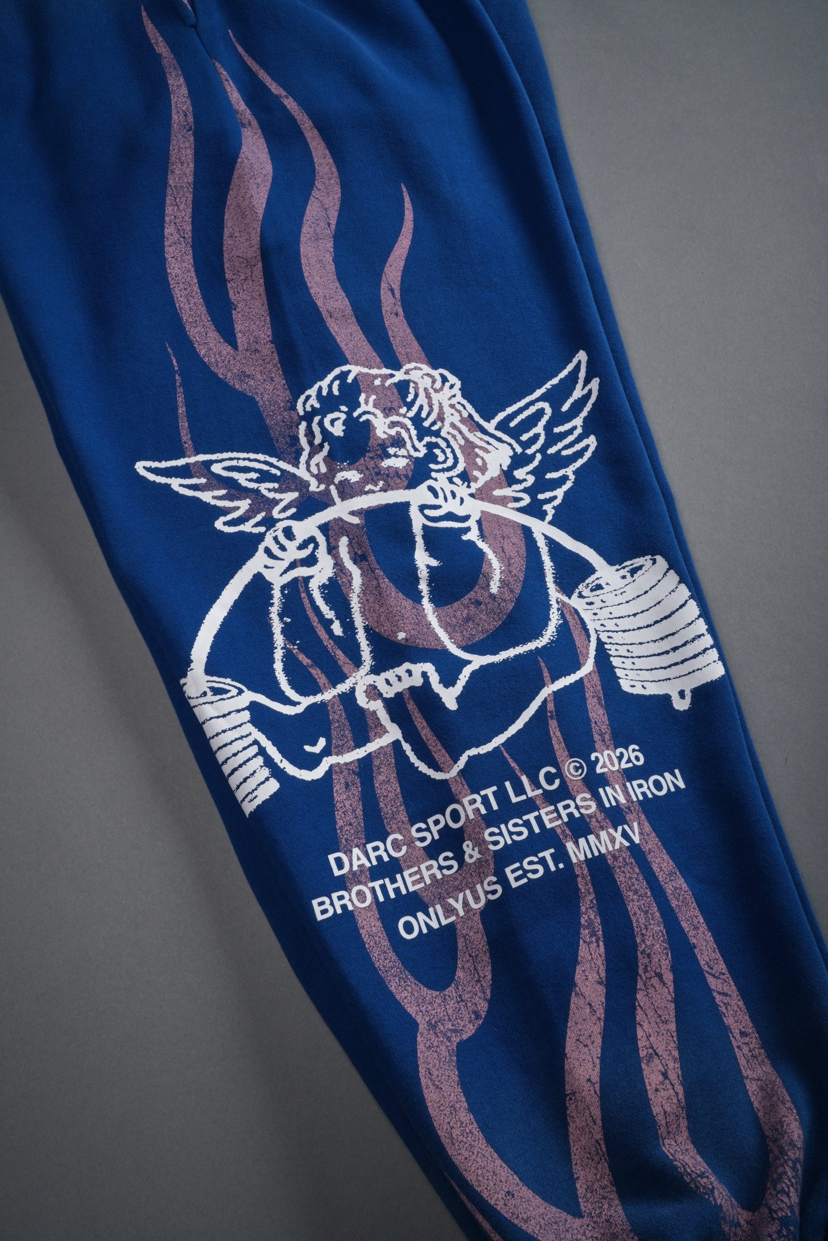 Powerhouse of the Cherub Unisex Lightweight Lounger Sweat Pants in Darc Cobalt Drift Wash - Image 18