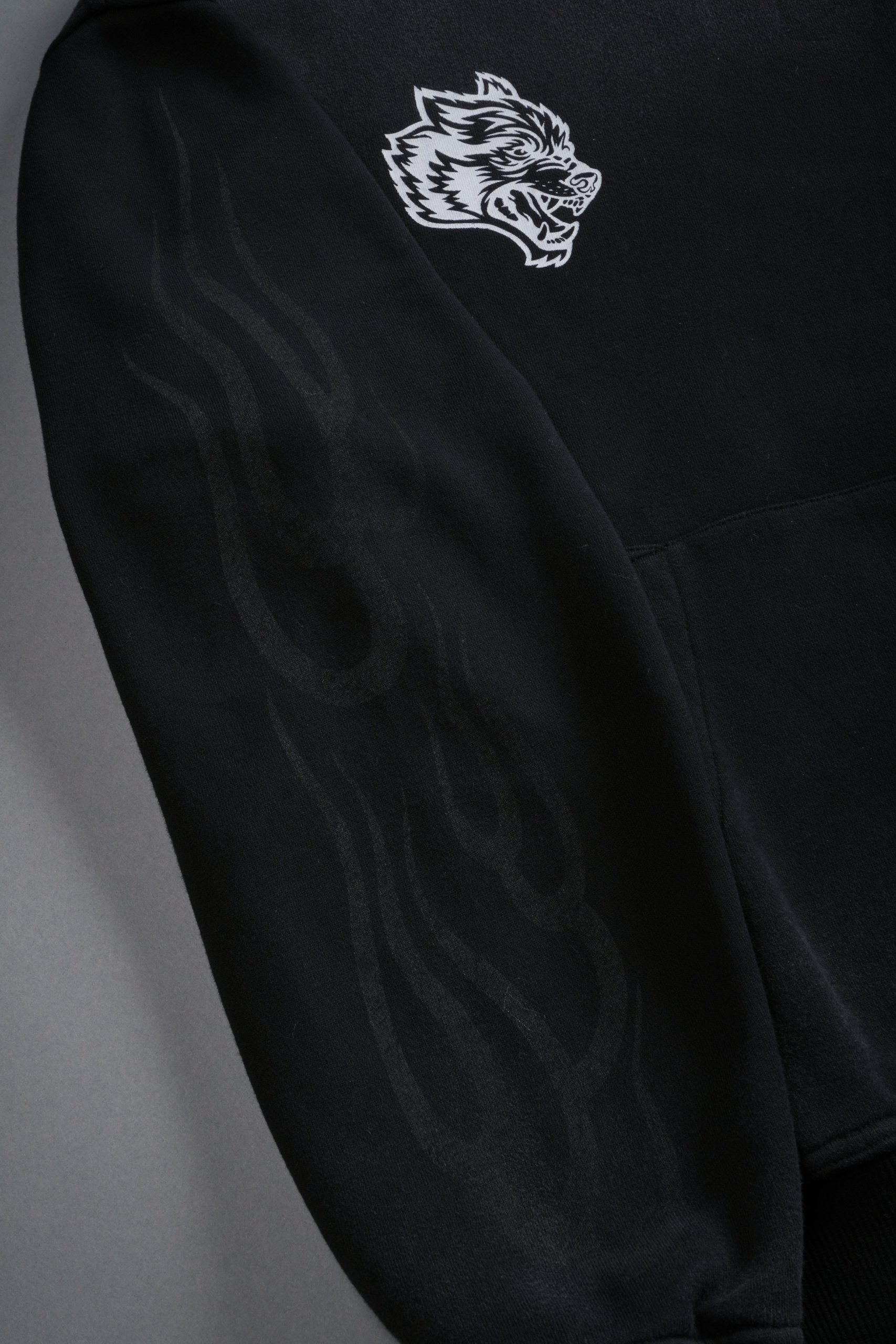 Powerhouse of the Cherub Unisex Pierce Hoodie in Black Drift Wash - Image 19