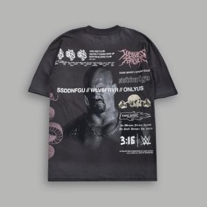 Stone Cold Law Premium Oversized Tee in Wolf Gray Drift Wash