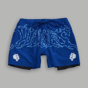WLVS NFGU Compression Shorts in Darc Cobalt
