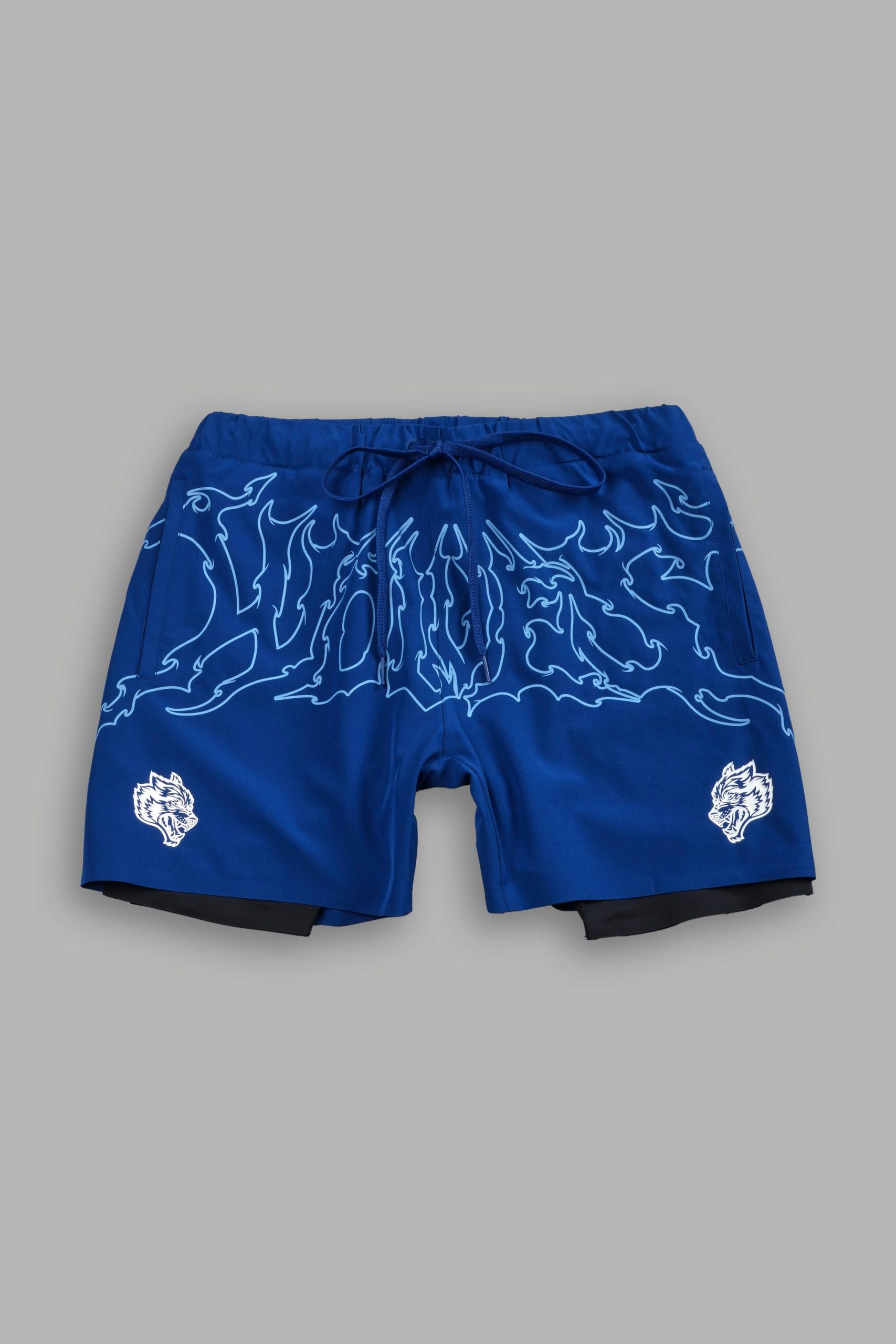WLVS NFGU Compression Shorts in Darc Cobalt