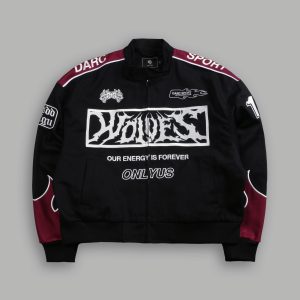 Ride The Fire V2 Gordon Racing Jacket in Black/Oxblood