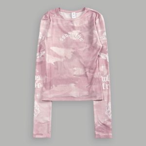 FRVR in the Stars Eden L/S Tee in Blush Vintage Woodland Camo