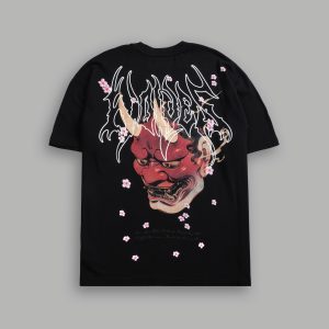 Oni Code Blossom Premium Oversized Tee in Black